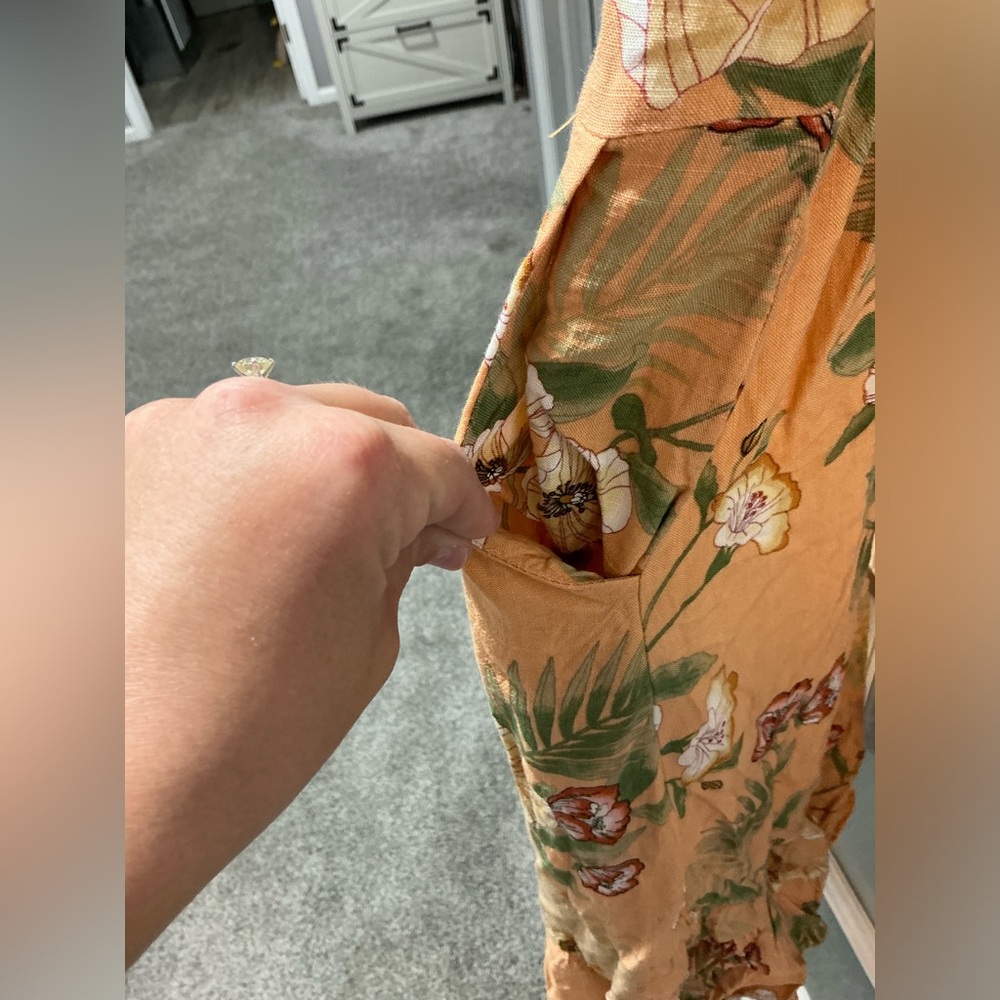 Monteau Floral Print Button Down Dress - Picture 7 of 14
